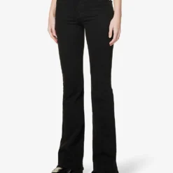 FRAME Le High Flare Flared High-rise Stretch-denim Jeans -Outlet Pique Style Store R03914765 FILMNOIR ALT02