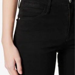 FRAME Le High Flare Flared High-rise Stretch-denim Jeans -Outlet Pique Style Store R03914765 FILMNOIR ALT04