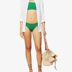 Nancy One-shoulder Bikini Set -Outlet Pique Style Store R03916775 EMERALD ALT01