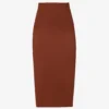 Victoria Beckham Fitted Ribbed Stretch-woven Midi Skirt