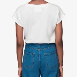 Whistles Willa Organic Cotton-jersey T-shirt -Outlet Pique Style Store R03929936 WHITE ALT03