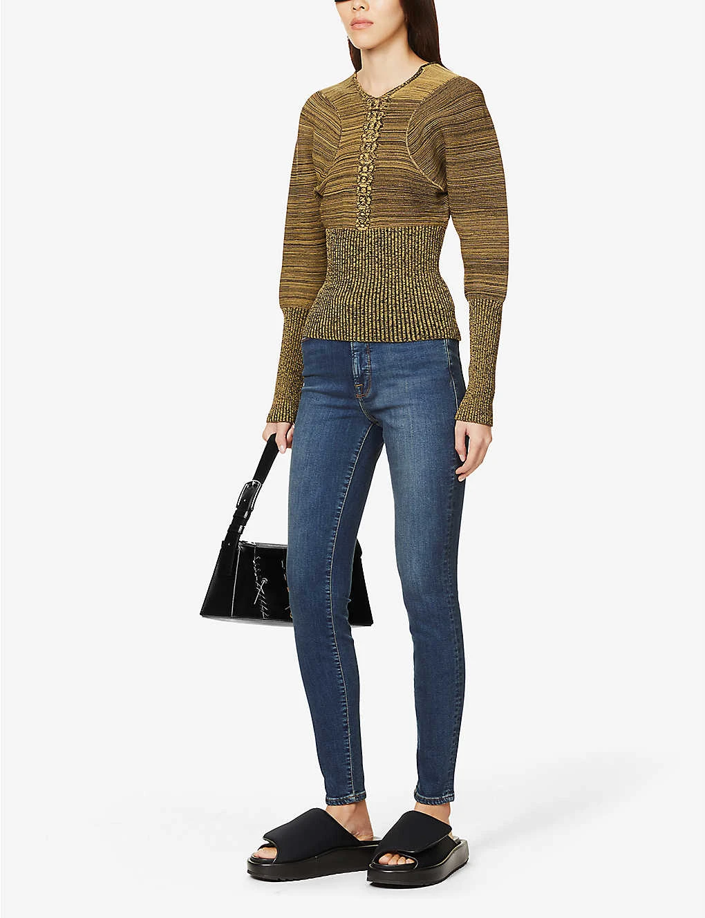 GOOD AMERICAN Good Legs Slim-fit High-rise Organic-cotton-blend Denim Jeans 2 GOOD AMERICAN Good Legs Slim-fit High-rise Organic-cotton-blend Denim Jeans - Image 2