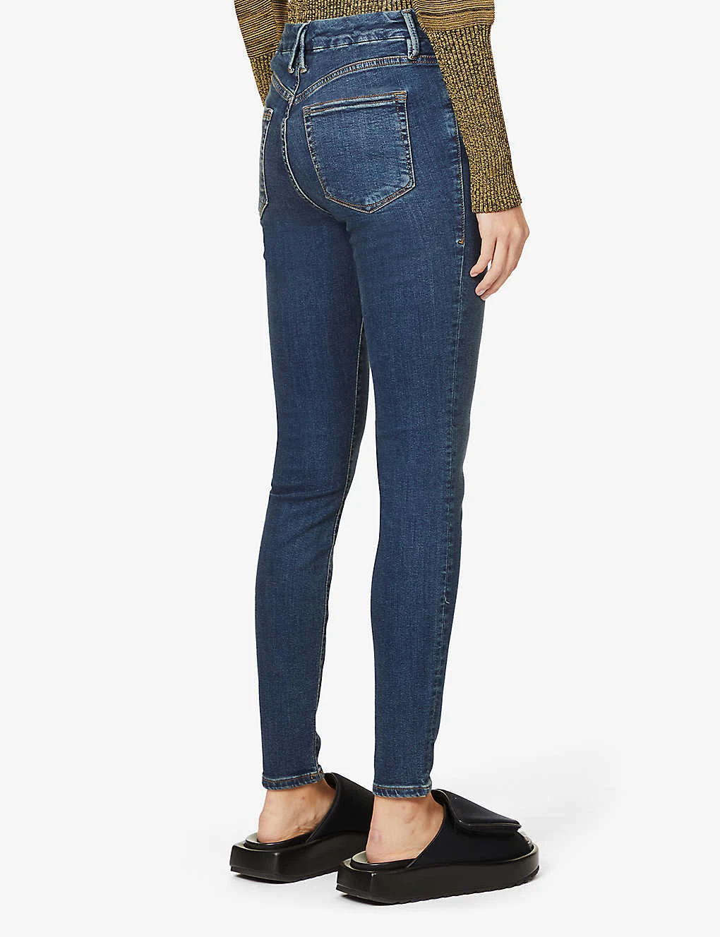 GOOD AMERICAN Good Legs Slim-fit High-rise Organic-cotton-blend Denim Jeans 4 GOOD AMERICAN Good Legs Slim-fit High-rise Organic-cotton-blend Denim Jeans - Image 4