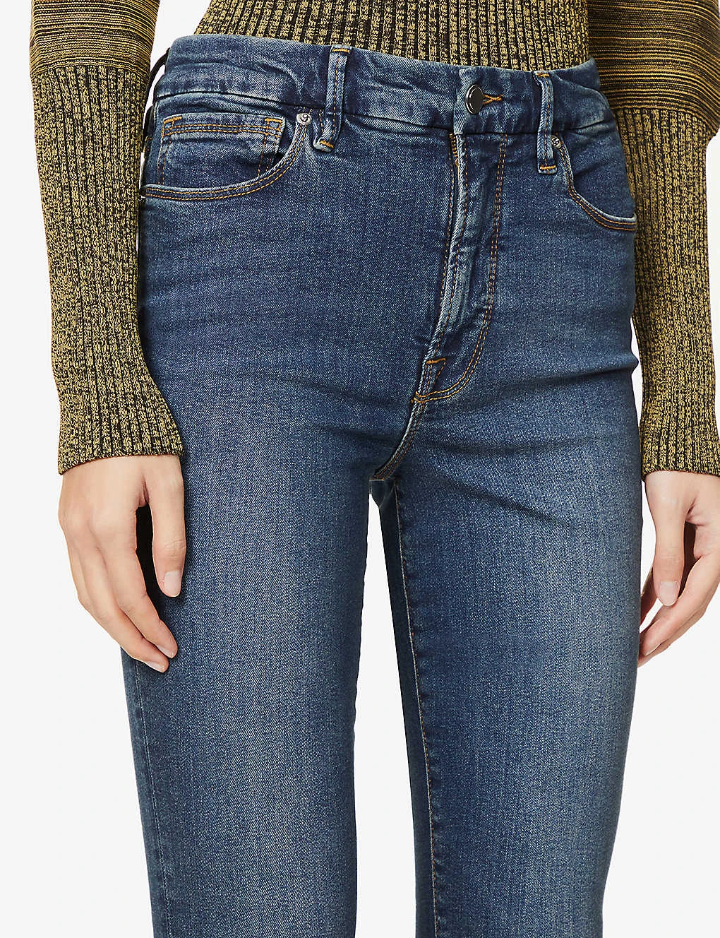 GOOD AMERICAN Good Legs Slim-fit High-rise Organic-cotton-blend Denim Jeans 5 GOOD AMERICAN Good Legs Slim-fit High-rise Organic-cotton-blend Denim Jeans - Image 5