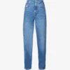 GOOD AMERICAN Good ‘90s Straight-leg High-rise Cotton-blend Denim Jeans