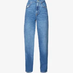 GOOD AMERICAN Good ‘90s Straight-leg High-rise Cotton-blend Denim Jeans