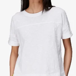 Whistles Olsen Scoop-neck Cotton-jersey T-shirt -Outlet Pique Style Store R03932926 WHITE ALT02