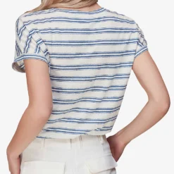 Whistles Striped Linen T-shirt -Outlet Pique Style Store R03933337 MULTICOLOURED ALT03
