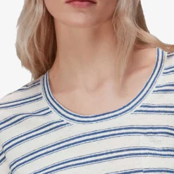 Whistles Striped Linen T-shirt -Outlet Pique Style Store R03933337 MULTICOLOURED ALT04