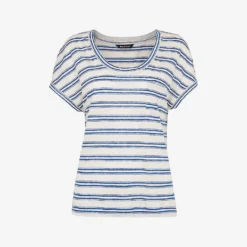 Whistles Striped Linen T-shirt