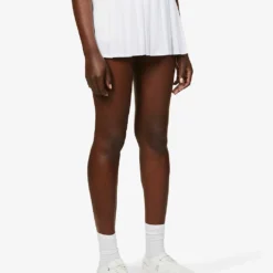 Varsity Pleated Stretch-woven Mini Skirt -Outlet Pique Style Store R03938620 WHITE ALT02