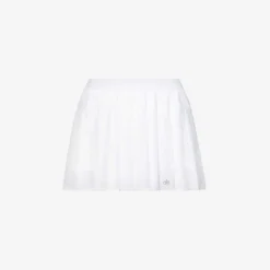 Varsity Pleated Stretch-woven Mini Skirt