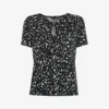 Whistles Sahara Leopard-print Woven T-shirt
