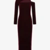 Reiss Tatiana Cut-out Stretch-velvet Midi Dress
