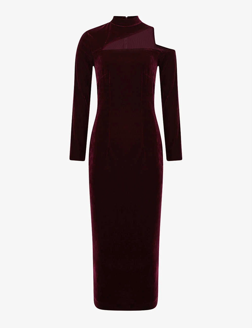 Reiss Tatiana Cut-out Stretch-velvet Midi Dress 1 Reiss Tatiana Cut-out Stretch-velvet Midi Dress