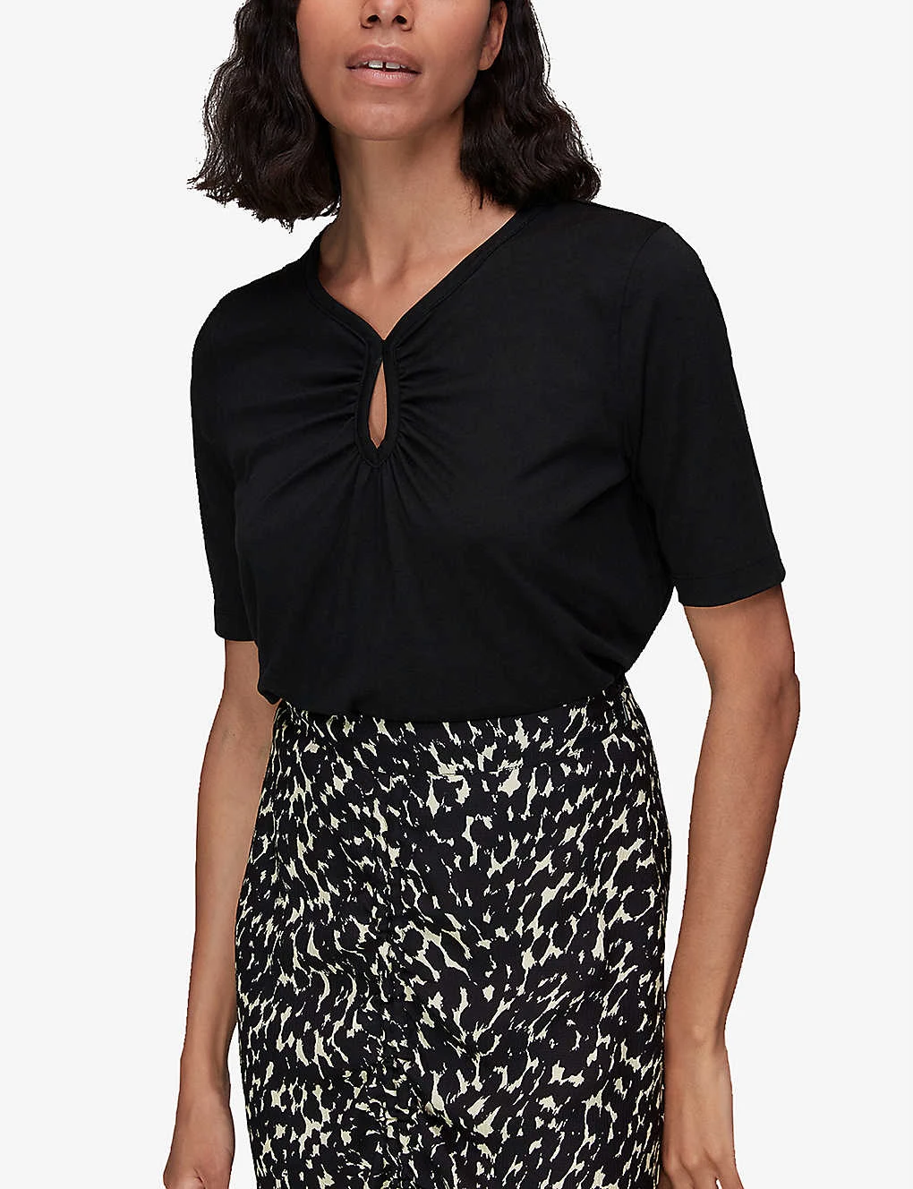 Whistles Kirby Keyhole-detail Jersey T-shirt 3 Whistles Kirby Keyhole-detail Jersey T-shirt - Image 3