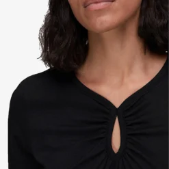 Whistles Kirby Keyhole-detail Jersey T-shirt 9 Whistles Kirby Keyhole-detail Jersey T-shirt -Outlet Pique Style Store R03939564 BLACK ALT04