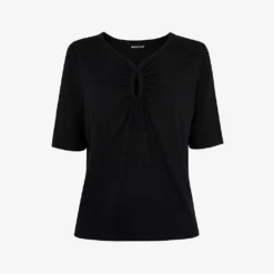 Whistles Kirby Keyhole-detail Jersey T-shirt