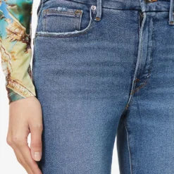 GOOD AMERICAN Good Legs Cropped Slim-leg Mid-rise Stretch-denim Jeans -Outlet Pique Style Store R03939749 INDIGO149 ALT04