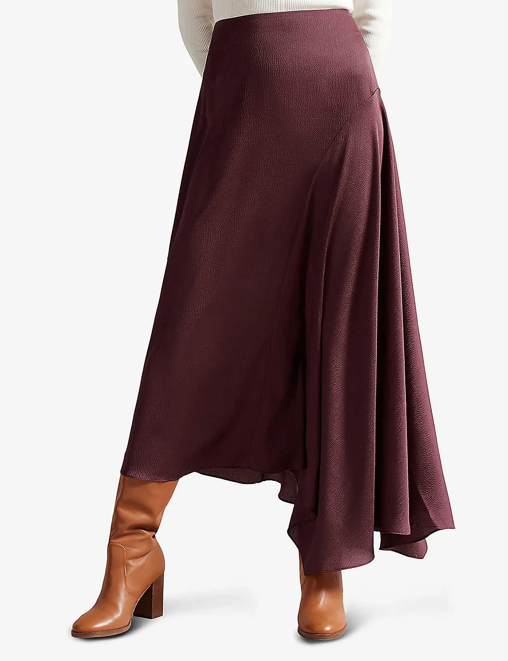 Ted Baker Terra Asymmetric-hem Stretch-woven Maxi Skirt 3 Ted Baker Terra Asymmetric-hem Stretch-woven Maxi Skirt - Image 3