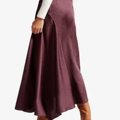 Ted Baker Terra Asymmetric-hem Stretch-woven Maxi Skirt 7 Ted Baker Terra Asymmetric-hem Stretch-woven Maxi Skirt -Outlet Pique Style Store R03939835 DPPURPLE ALT03