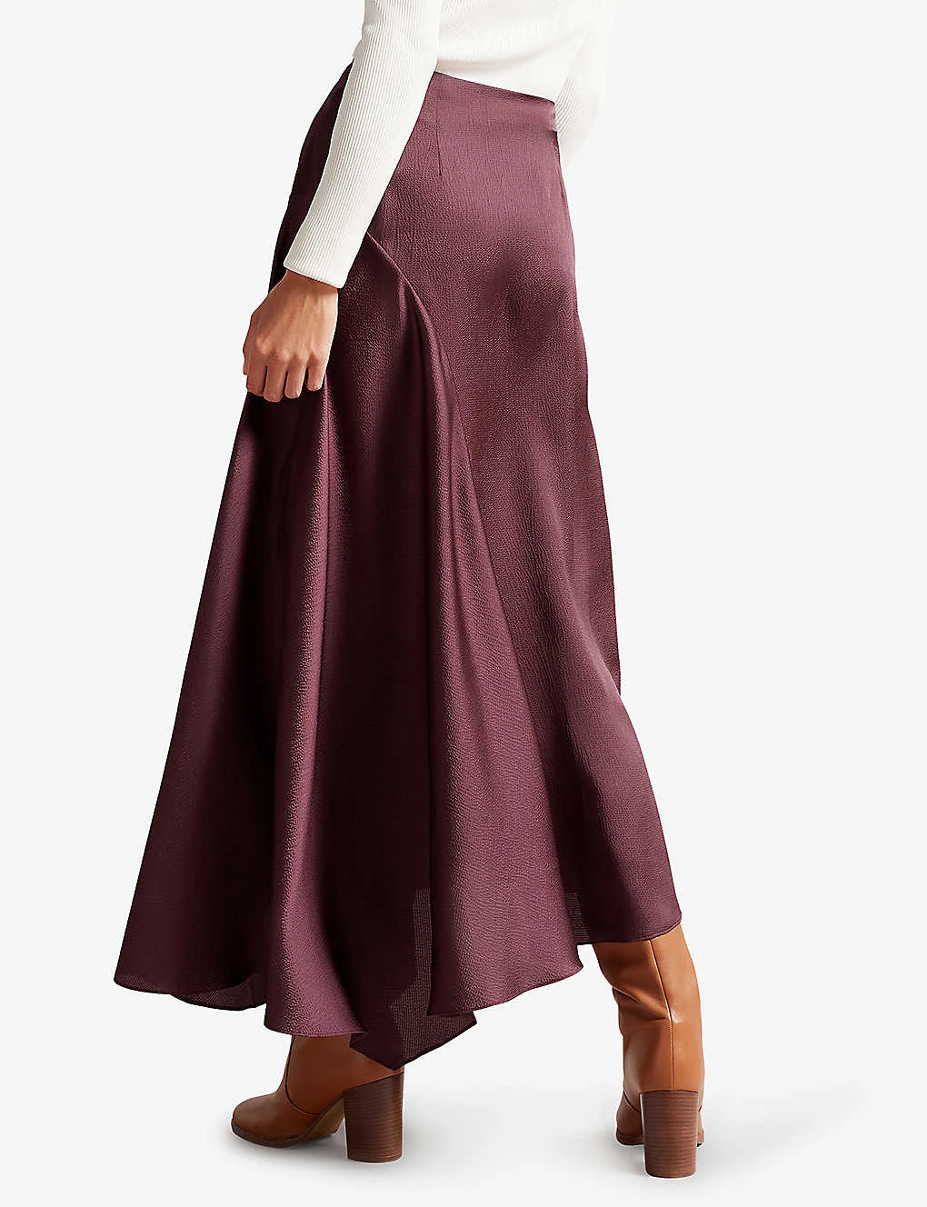Ted Baker Terra Asymmetric-hem Stretch-woven Maxi Skirt 4 Ted Baker Terra Asymmetric-hem Stretch-woven Maxi Skirt - Image 4