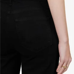 Paige Leenah Ankle Straight-leg Mid-rise Stretch-denim Jeans -Outlet Pique Style Store R03941982 BLACKSHADOW ALT05