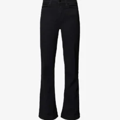 Paige Leenah Ankle Straight-leg Mid-rise Stretch-denim Jeans