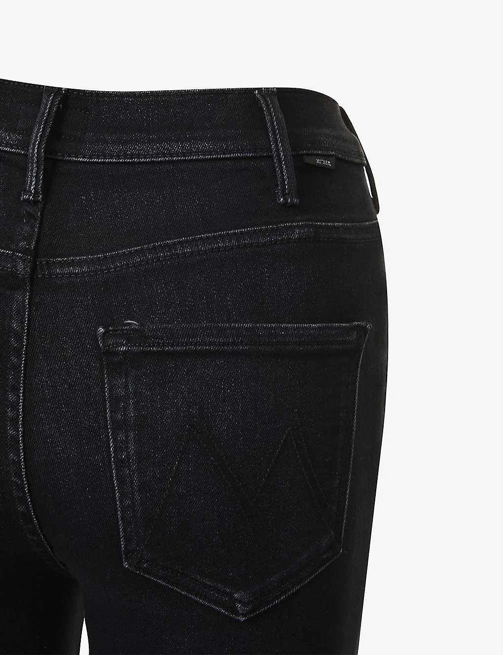 MOTHER Hustler Ankle Fray Flared High-rise Stretch-denim Jeans 4 MOTHER Hustler Ankle Fray Flared High-rise Stretch-denim Jeans - Image 4