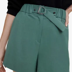 Maje Ivillette High-rise Tailored Stretch-woven Shorts -Outlet Pique Style Store R03947587 VERTS ALT04