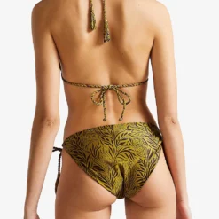Ted Baker Olava Reversible-print Stretch-woven Bikini Top -Outlet Pique Style Store R03954941 MIDYELLOW ALT03