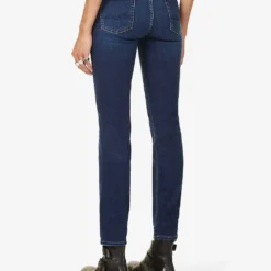 7 For All Mankind Roxanne Slim-fit Mid-rise Stretch Denim Jeans -Outlet Pique Style Store R03955414 RINSEDINDIGO ALT03