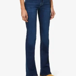 7 For All Mankind Bootcut Mid-rise Stretch-denim Jeans 9 7 For All Mankind Bootcut Mid-rise Stretch-denim Jeans -Outlet Pique Style Store R03955418 RINSEDINDIGO ALT02
