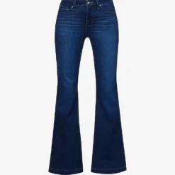 Paige Genevieve Flared-leg High-rise Stretch-denim Jeans