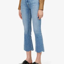 Paige Colette Cropped Flared High-rise Stretch-denim Jeans -Outlet Pique Style Store R03958050 MELDISTRESSEDLIVEHEM ALT02