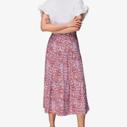 Whistles Summer Cheetah-print Woven Midi Skirt -Outlet Pique Style Store R03958304 MULTICOLOURED ALT02