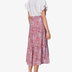 Whistles Summer Cheetah-print Woven Midi Skirt -Outlet Pique Style Store R03958304 MULTICOLOURED ALT03
