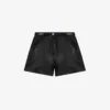 Maje Imori Mid-rise Leather Shorts