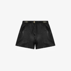 Maje Imori Mid-rise Leather Shorts
