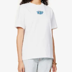 Carlos Logo-print Cotton-jersey T-shirt 7 Carlos Logo-print Cotton-jersey T-shirt -Outlet Pique Style Store R03958780 WHITEBLUE ALT02