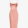 Myrna Corset Satin Midi Dress