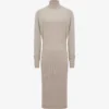 Reiss Fallon Roll Neck Knitted Midi Dress
