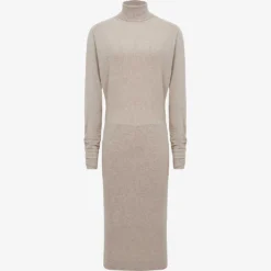 Reiss Fallon Roll Neck Knitted Midi Dress