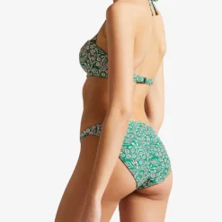 Ted Baker Valaria Floral-print Recycled Polyamide-blend Cupped Bikini Top -Outlet Pique Style Store R03965322 GREEN ALT03