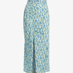 Whistles Cleo Ruched Detail Woven Midi Skirt