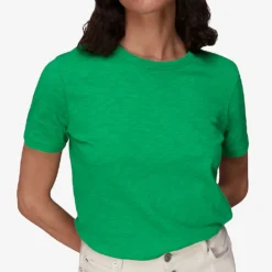 Whistles Emily Ultimate Cotton-jersey T-shirt -Outlet Pique Style Store R03971413 GREEN ALT02