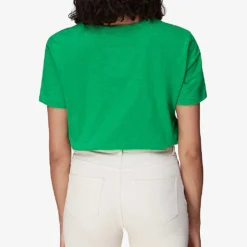 Whistles Emily Ultimate Cotton-jersey T-shirt -Outlet Pique Style Store R03971413 GREEN ALT03