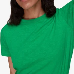 Whistles Emily Ultimate Cotton-jersey T-shirt -Outlet Pique Style Store R03971413 GREEN ALT04