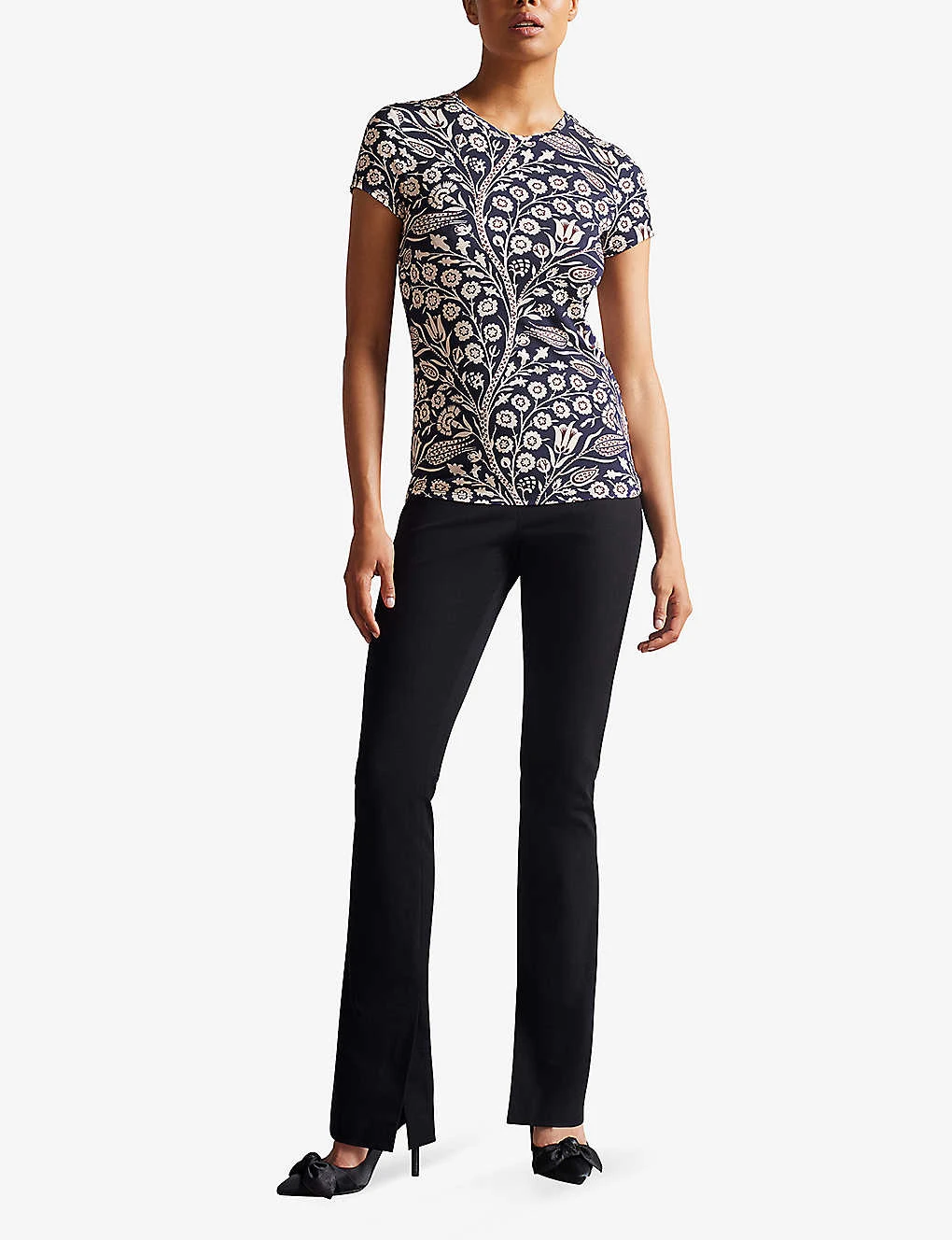 Ted Baker Rosali Floral-print Stretch-woven T-shirt 2 Ted Baker Rosali Floral-print Stretch-woven T-shirt - Image 2