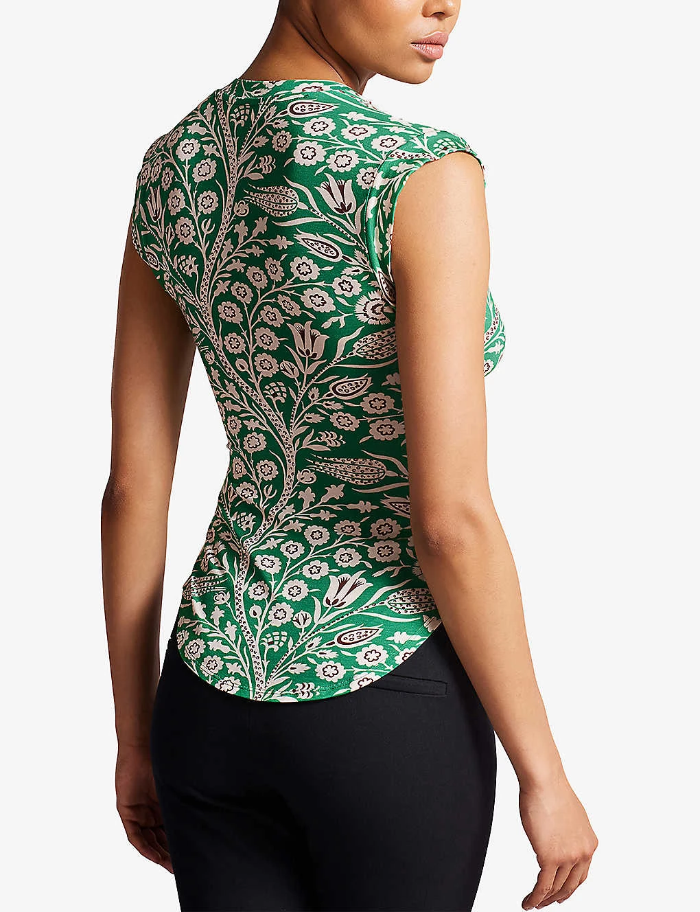 Ted Baker Rosali Floral-print Stretch-woven T-shirt 3 Ted Baker Rosali Floral-print Stretch-woven T-shirt - Image 3
